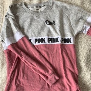 Pink sweater/ thicker long shirt